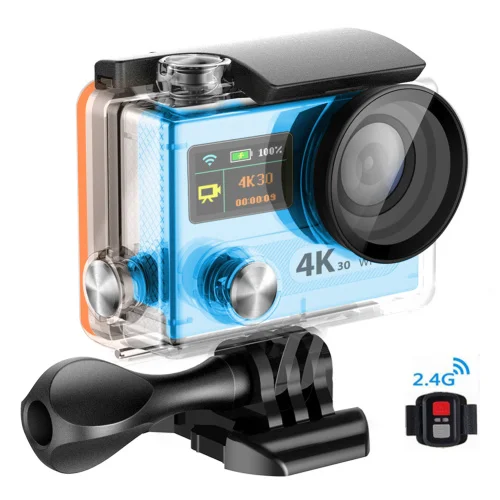 Экшн-камера Winait 12mp супер 4 k мини wifi видео водонепроницаемый цифровой двойной дисплей, 170 градусов широкоугольная спортивная видеокамера