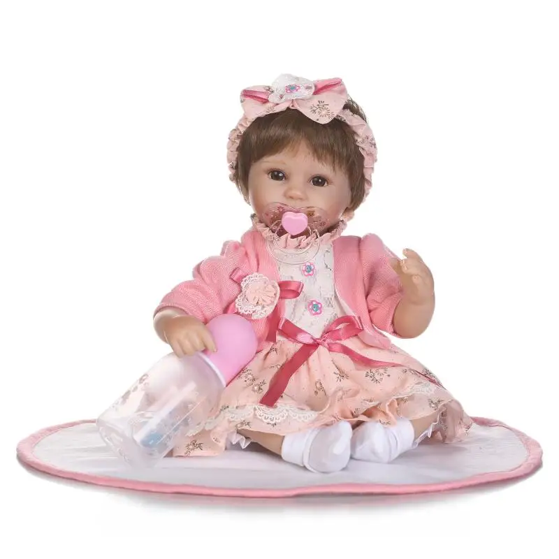

16inch BeBe Reborn Doll 40cm Kawaii Soft Silicone Reborn Doll Lifelike Newborn Babies Alive Doll Toys For Girl Christmas Gift