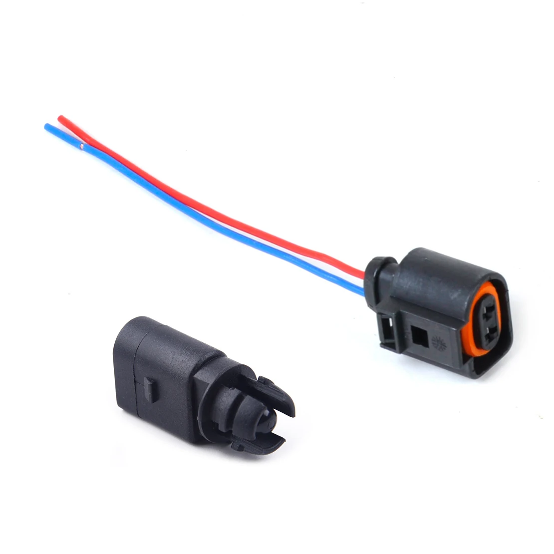 

beler Ambient air temperature sensor & Electrical 2 Pin Connector Plug Wiring Harness Fit for Audi VW 6rd820535 1j0973702