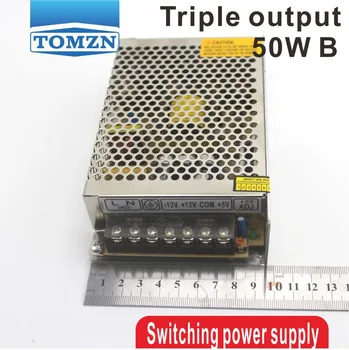 

50W Triple output 5V 24V -12V Switching power supply smps AC to DC