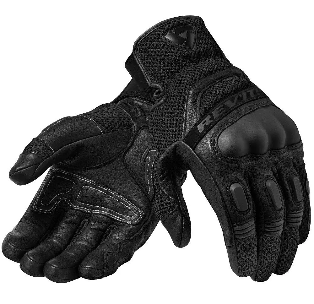 

NEW 2019 Revit Dirt 3 Mens Genuine Leather Motorbike Gloves Black Motorcycle Off Road Racing Gloves motos