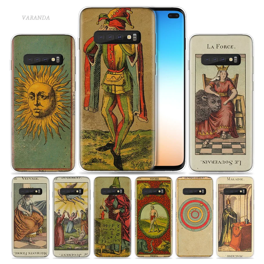 

Tarot Cards Reading Case for Samsung Galaxy S8 S9 S10 5G S10e S7 Note 8 9 J4 J6 Plus J5 J8 2018 J3 Silicone Hot Phone Bags Capa