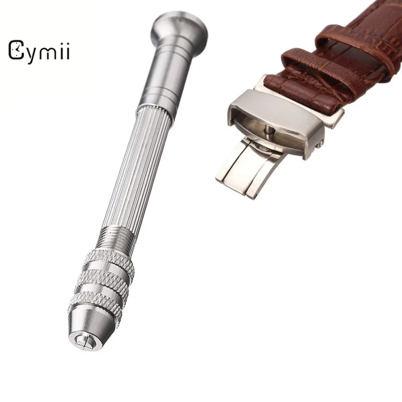 

Cymii Round Steel To Take The Four-headed Hand Twist Drill Repair Table Tools Watch Straps Watchbands Repair Tool Kits