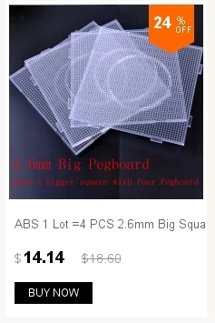 ABS 1 лот = 4 шт 2,6 мм большие квадратные Pegboards 2,6 мм мини-Хама бисер artkal DIY Развивающие детские игрушки связанные связываемые головоломки