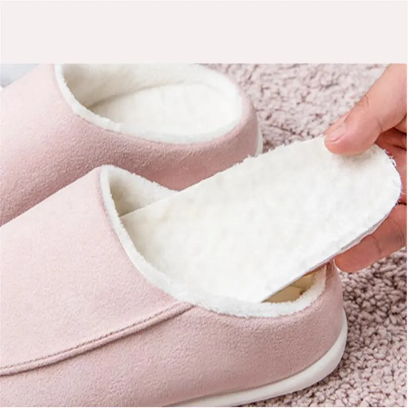 Xiaomi one cloud Suede home cotton slippers Removable insole Soft Comfortable Winter Non-slip Sole Light-weight Slippers unisex (3)