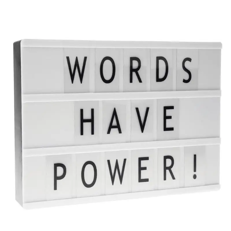 

A4 Size White Color Advertising Lights LED DIY Letter Combination Light Box Night Lamp USB Home Decor