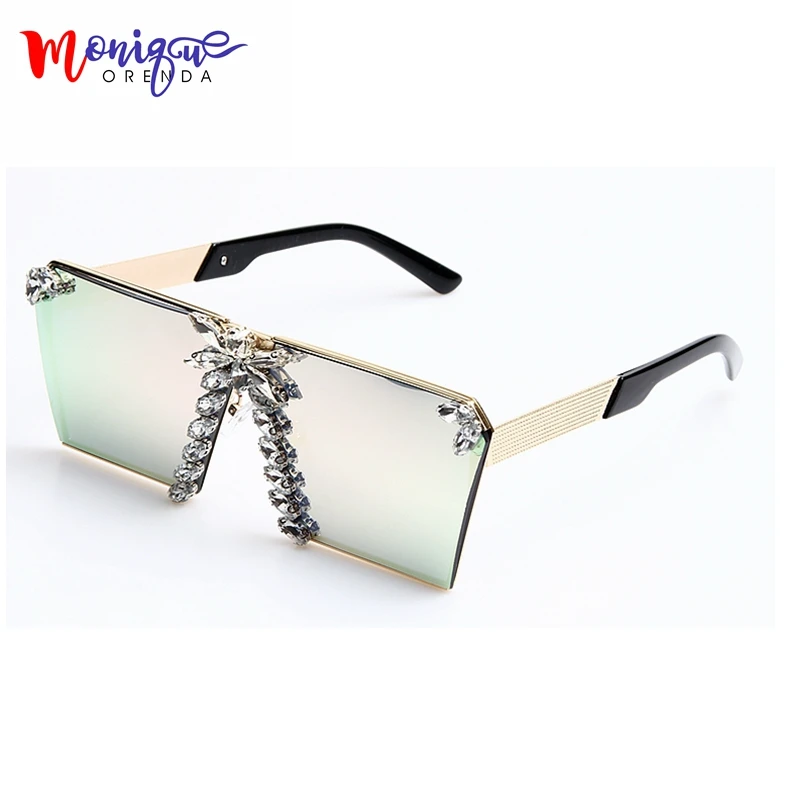 Моник Мода г. Для женщин солнцезащитные очки для женщин Роскошные большие солнцезащитные очки Винтаж оправы для очков Для женщин UV400