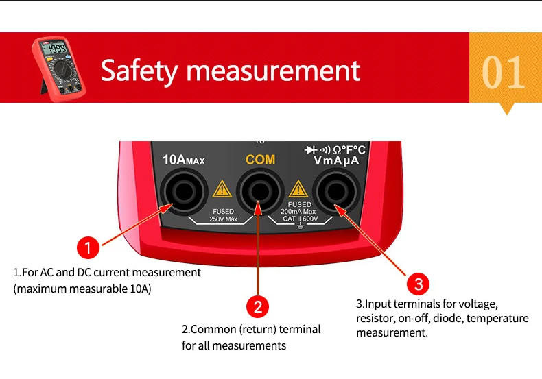 UNI-T UT33B+ цифровой мультиметр ручной диапазон AC DC 200 мВ~ 600 в Измеритель Напряжения DC 10 А Измеритель сопротивления тока