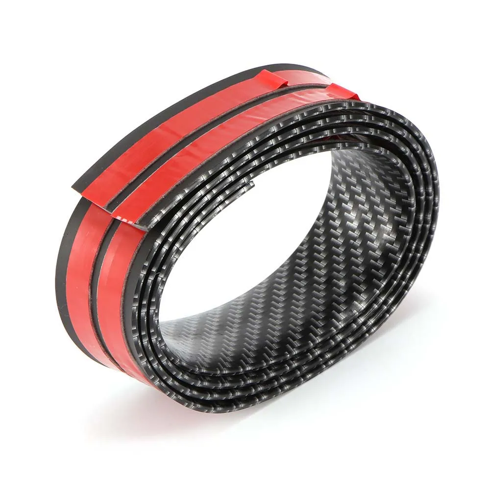 Car Stickers Carbon Fiber Rubber Sill Strip Protector Goods Anti