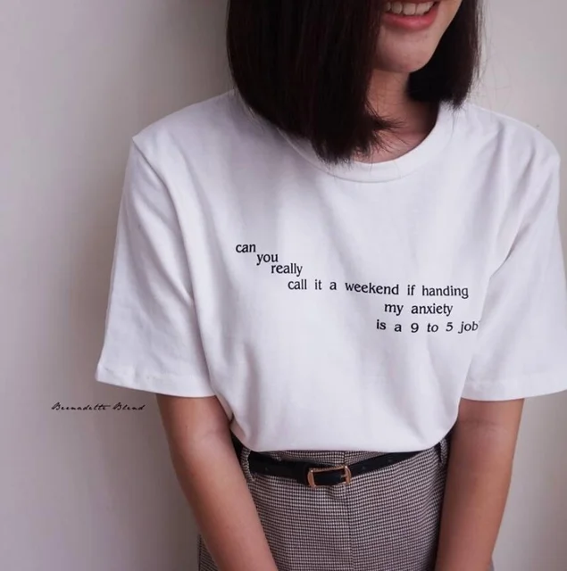 Can You Really Call It A Weekend Letter T Shirt Women Tumblr
