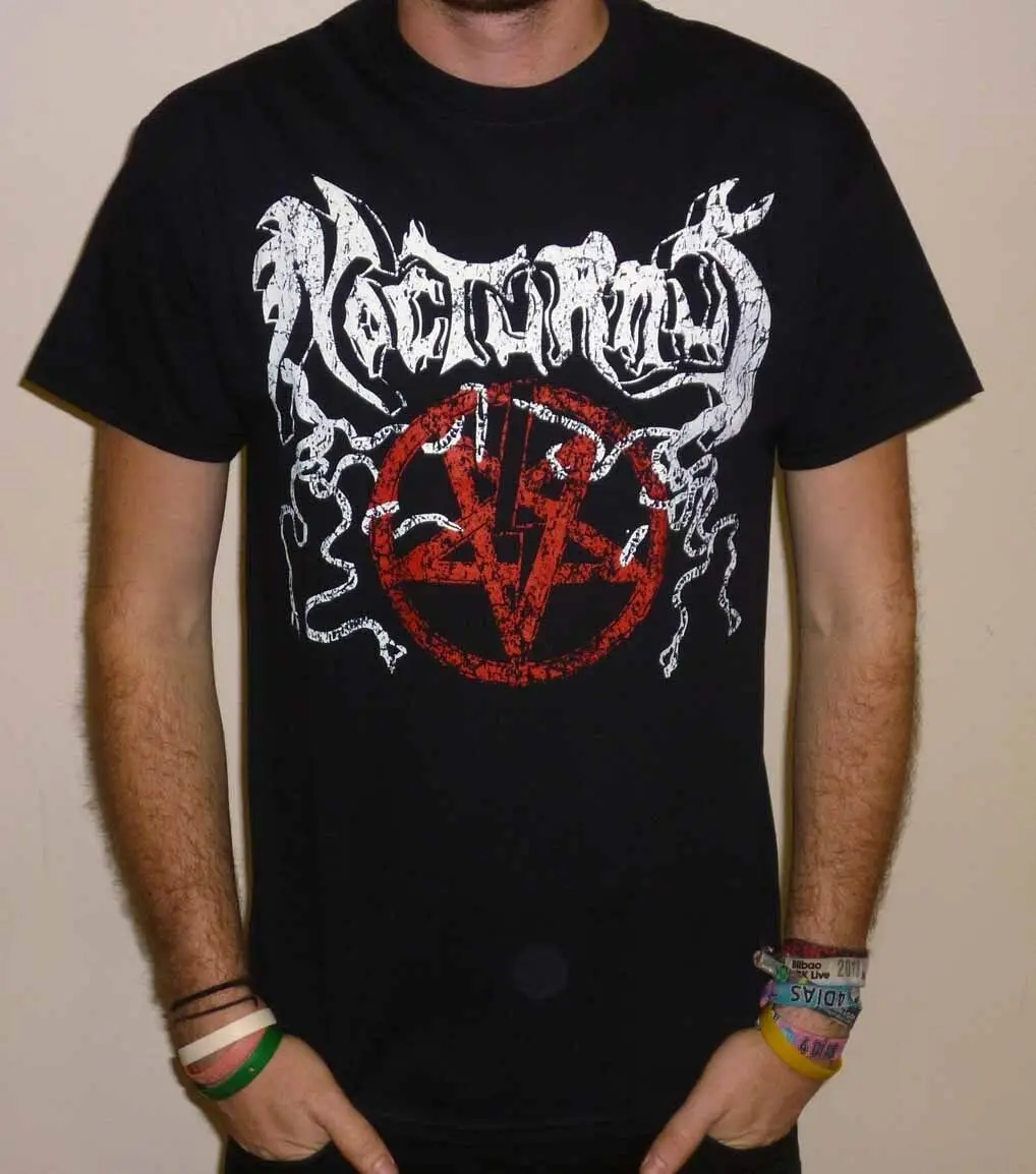 Nocturnus "Logo" Футболка-новые официальные дешевые оптовые футболки, 100% хлопок для мужчин Подарочная Футболка с принтом Удобная футболка