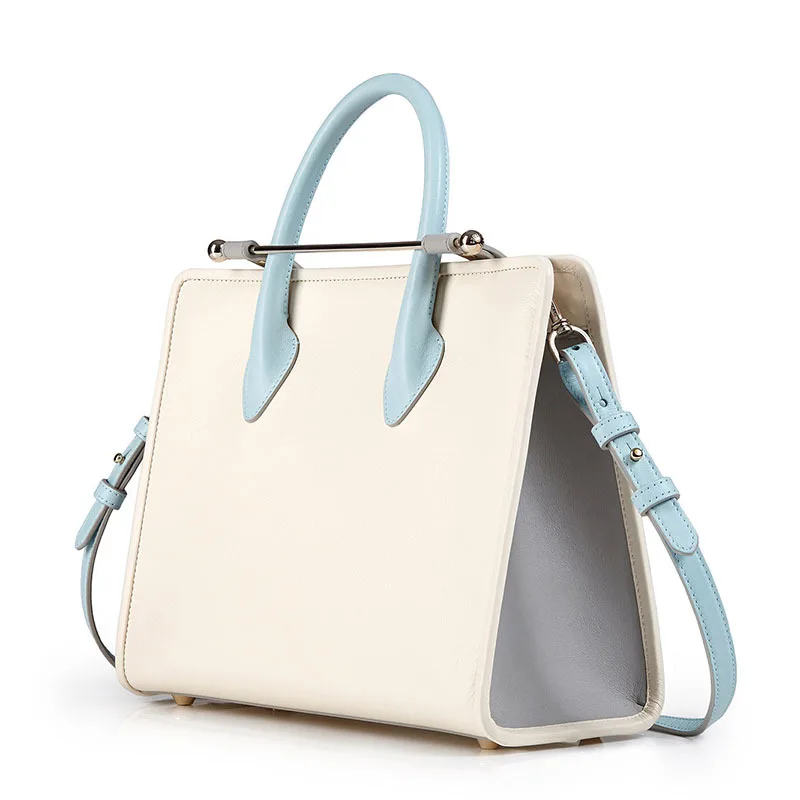 gray white large Summer New Leather Handbag with Oblique Sway Fashion Ladies'bags with All Sets of Stereotyped Chain Bags - Цвет: gray white large
