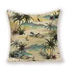 Funda de cojín de Decoración Retro Para el hogar, cubierta de almohada de 45x45 cm con flores de plantas de colores, decoración para sofá y casa de granja ► Foto 2/6