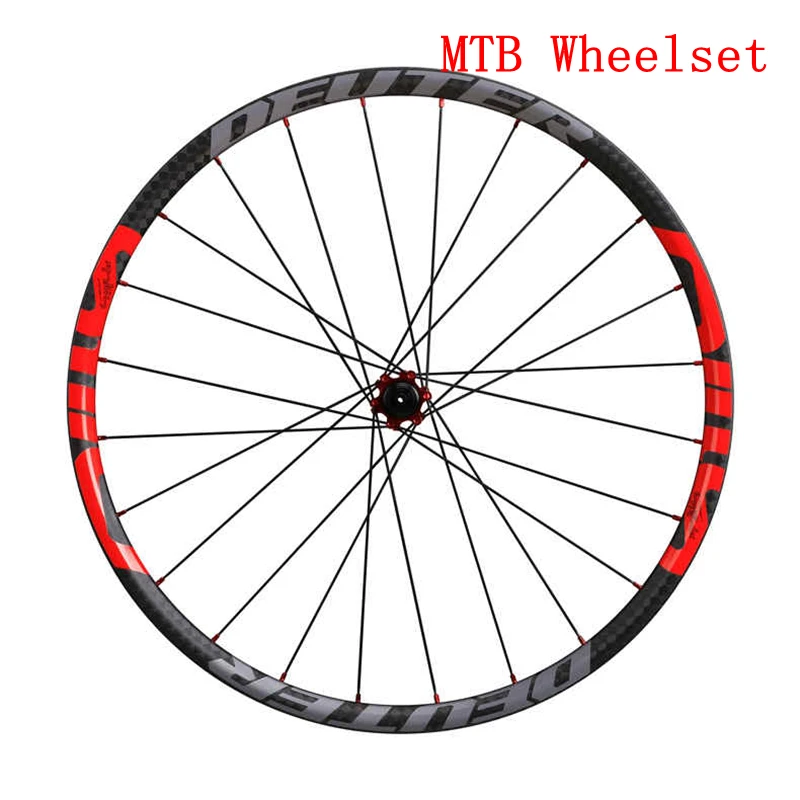 Clearance 12K Matte Mountainbike 26 / 27.5 ER Carbon Wheels Ultra-light CNC MTB Wheelset QR&Thru Axle Wheel 6 Colors Bicycle Accessories 17