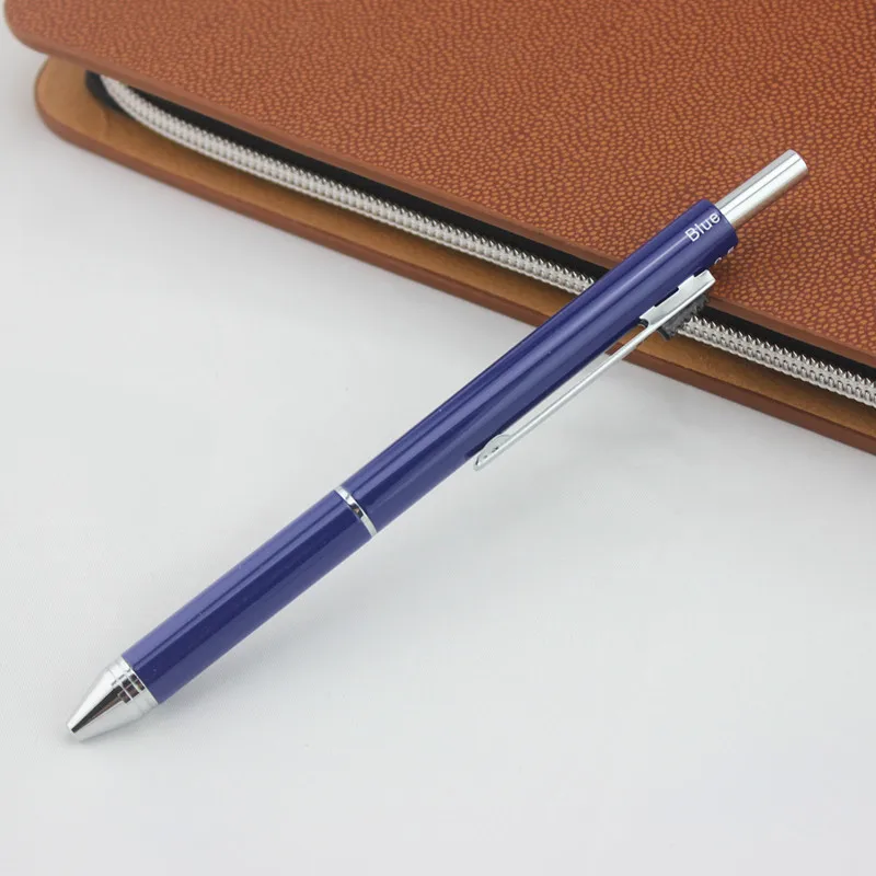 1 шт., 4 цвета чернил, креативная шариковая ручка, шариковая ручка офисная, деловая шариковая ручка, Студенческая подарочная ручка, металлический карандаш 0,5 мм - Цвет: Z