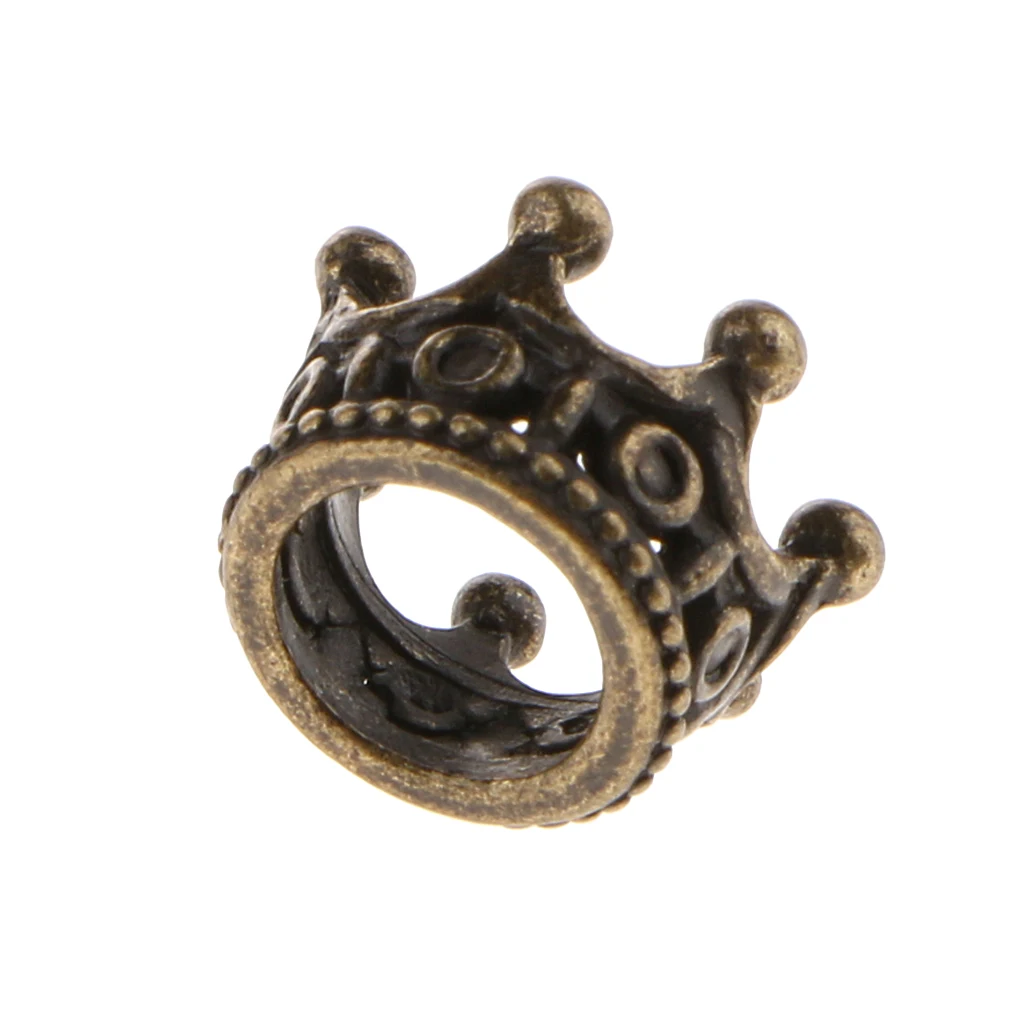10 Pieces Europe Style Fashion Jewelry Crown Beads Charm Bracelets & Bangles Big Hole European Beads Fits Bead Bracelets 6 X11mm