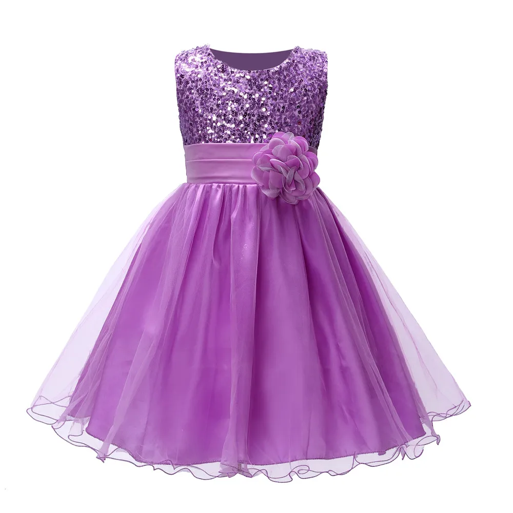 SQ220 10 цветов с цветочным узором для девочек с розой день рождения свадебное платье принцессы для девочки дети Дети Девочка платье без