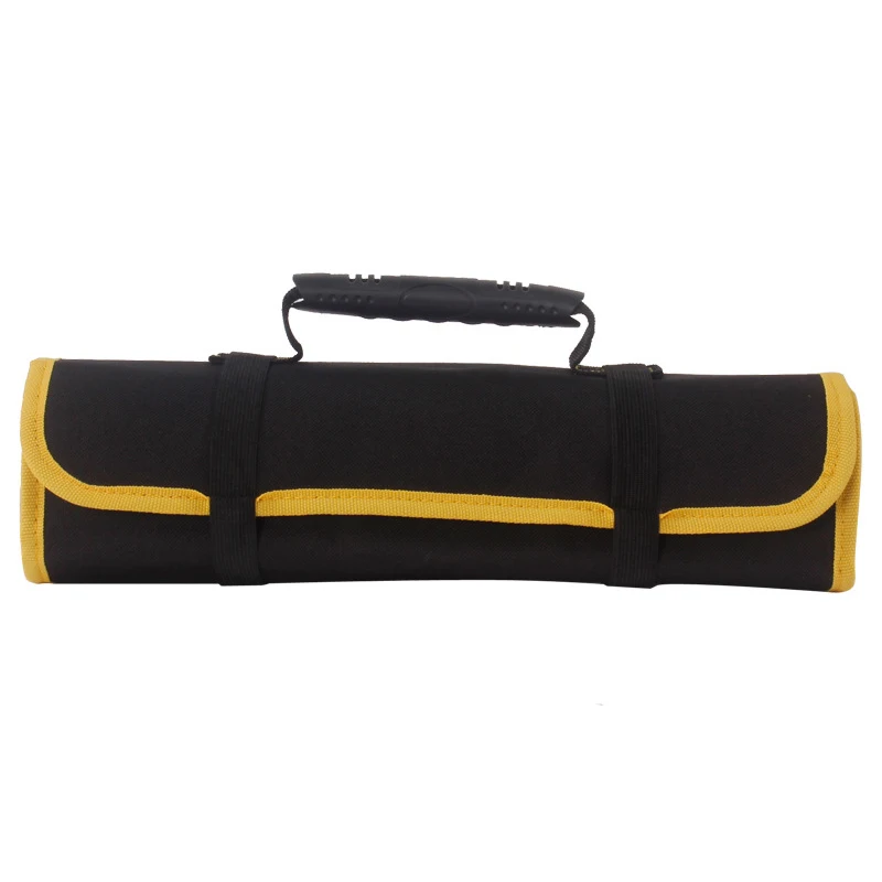 Многофункциональный складной ключ из ткани Оксфорд, сумка для хранения инструментов, Карманный чехол для инструментов, портативный чехол-органайзер, держатель, 3 цвета - Цвет: Black