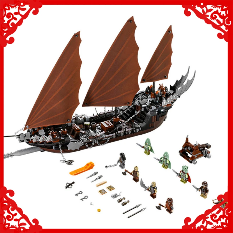 

LEPIN 16018 Lord Of The Rings Ghost Pirate Ship Building Block Compatible Legoe 756Pcs DIY Toys For Children