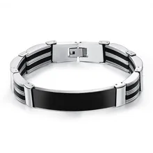 Fate Love Нержавеющая сталь браслет из силикона с идентификатором Для Мужчин's Браслеты Мода браслет ювелирные изделия в 2 цвета для дня рождения подарки HD936