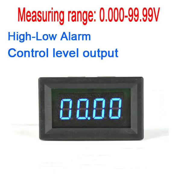

DC 0-100V High-Low voltage Alarm Digital Voltmeter led indication monitor tester W Buzzer DC 5V 12v battery car volt meter