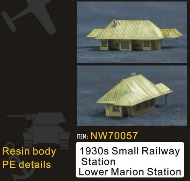 1/700 масштаб 1930 s маленькая железнодорожная станция(нижняя станция мариона),(смола+ металл