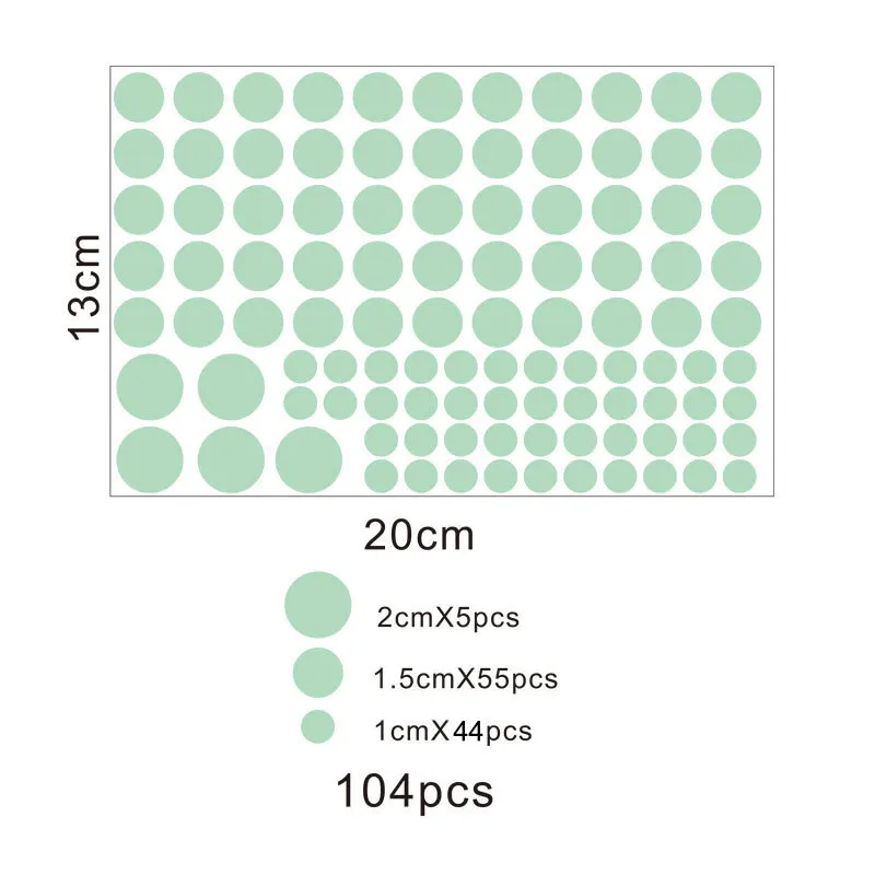 Светится в темноте точка наклейки на стену круглый точка световой Детская комната Декор Decorativos спальня DIY украшения 20 компл