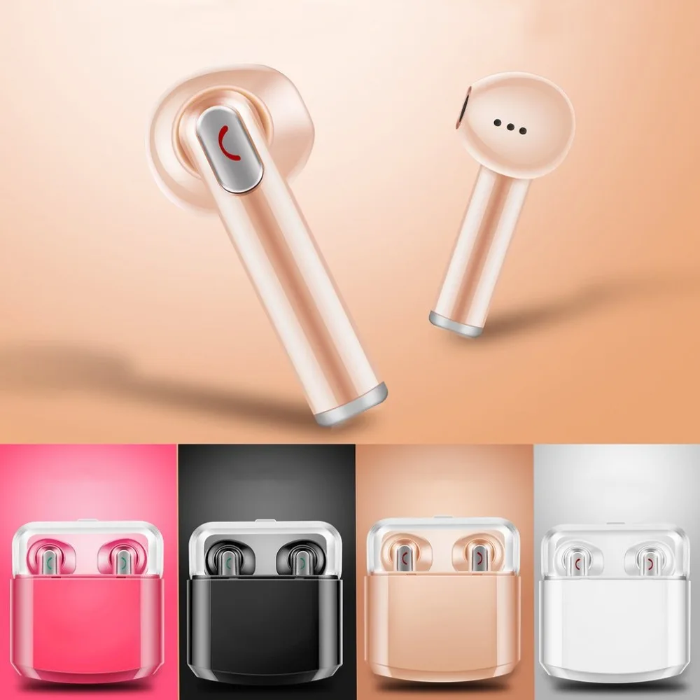 

Twins Bluetooth Earphones Bluetooth V4.2 Wireless Earphone Lighter Portable Mini Two Earphones with Charging Box For Smartphones