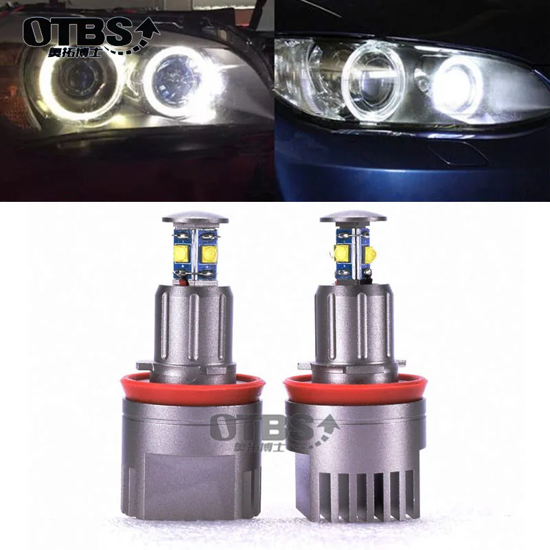 

OTBS LED Marker H8 Angel Eyes 40W for CREE LED Chips XTE White 6000K for BMW E90 E92 X5 E71 X6 E82 M3 E60 E70
