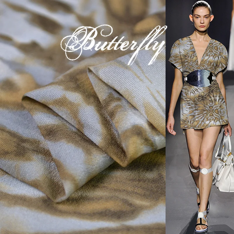 100 см* 114 см Этнические Цветы Ткань для платья качественная шерсть шелк материал жоржет, шифон