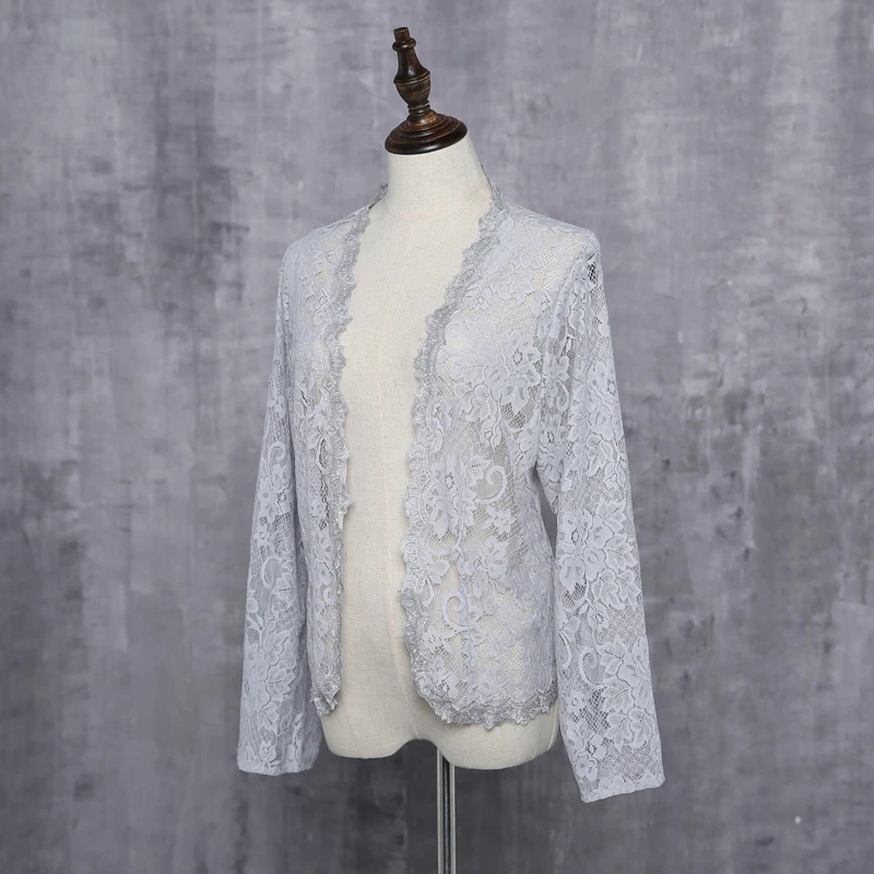 Горячая Распродажа Свадебная шаль кружевная Свадебная куртка пальто с длинными рукавами