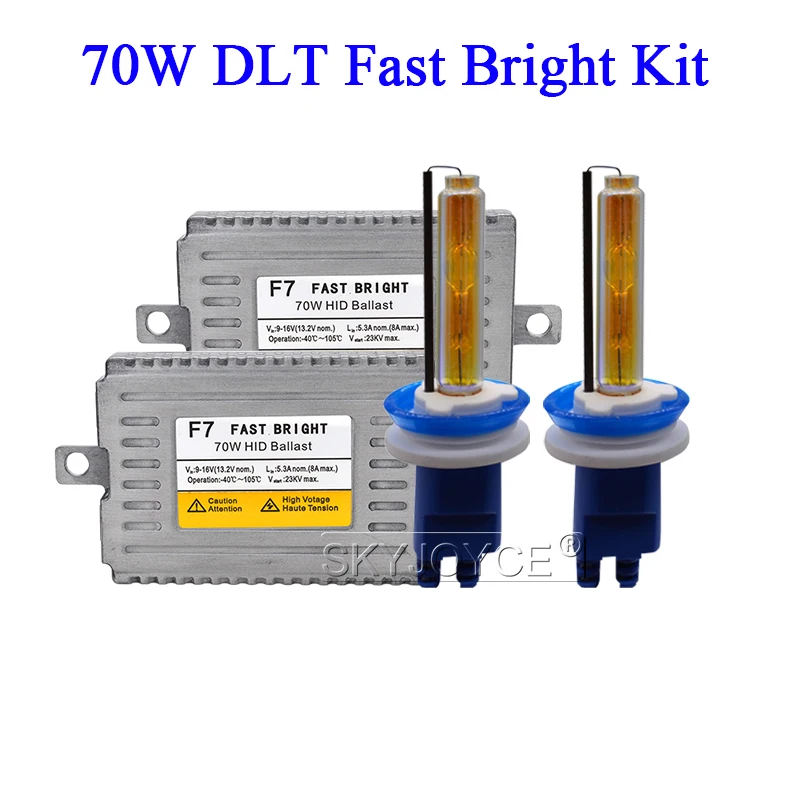 SKYJOYCE 70W DLT F7 Fast Bright Ballast Xenon HID Kit 4300K 6000K 70W H7 H1 H11 HB3 HB4 D2H Xenon HID Bulb 12V Car Headlight Kit (3)