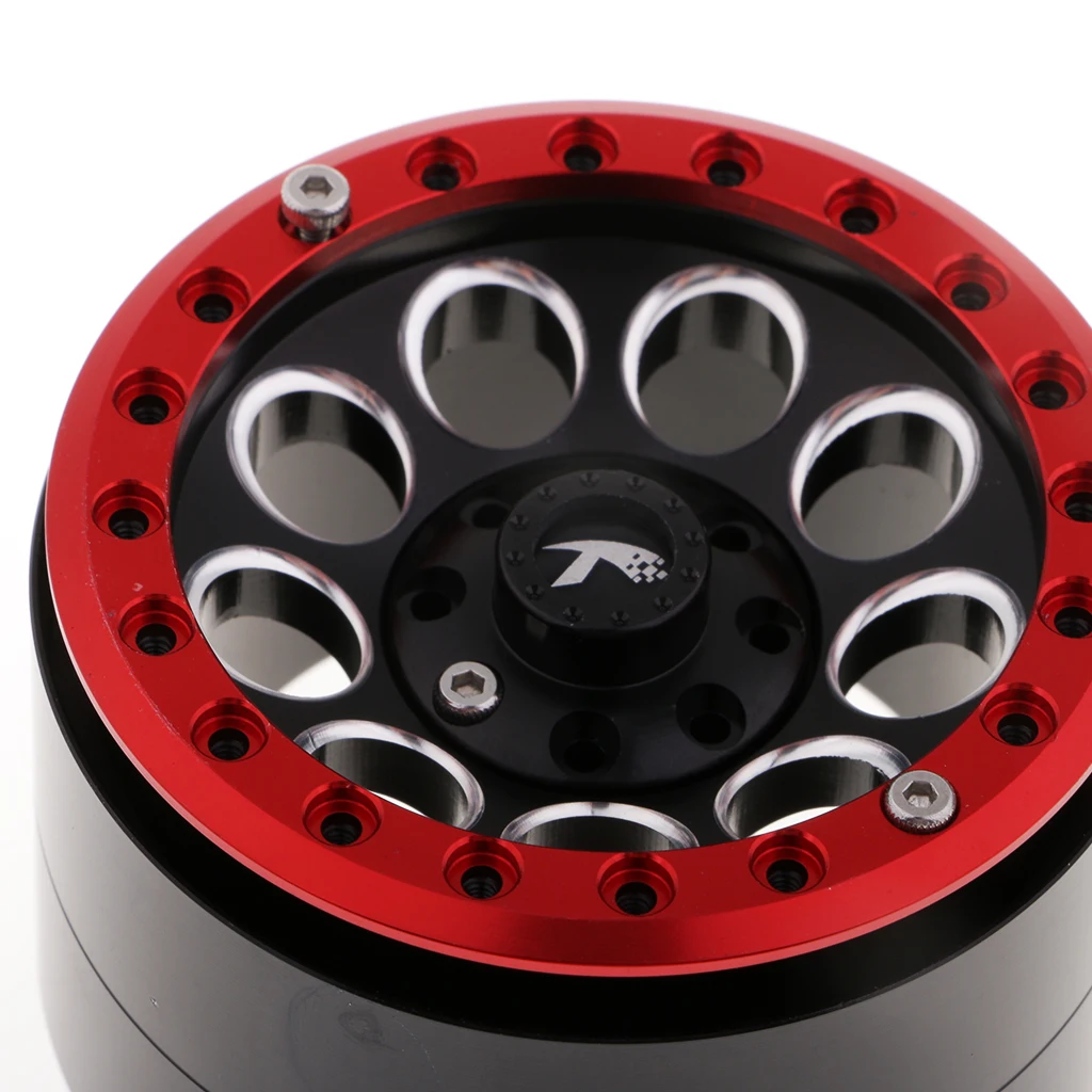 2pcs Aluminum 2.2' Beadlock Wheel Rims for 1/10 Traxxas TRX4 Axial SCX10 D90 RC Rock Crawler