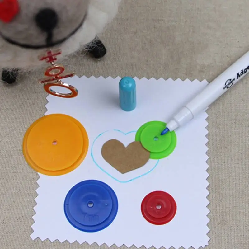 

4 PCs/Set Plastic Round Quilting Tracing Wheel 3/5/7/10 mm Patchwork Tools Patchwork Line Drawing Sewing Accessory Random Color