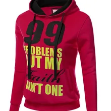 Популярные толстовки 99 проблем, но моя вера не один свитер наборы свитер женский узкий буквенный принт Женская куртка, пальто