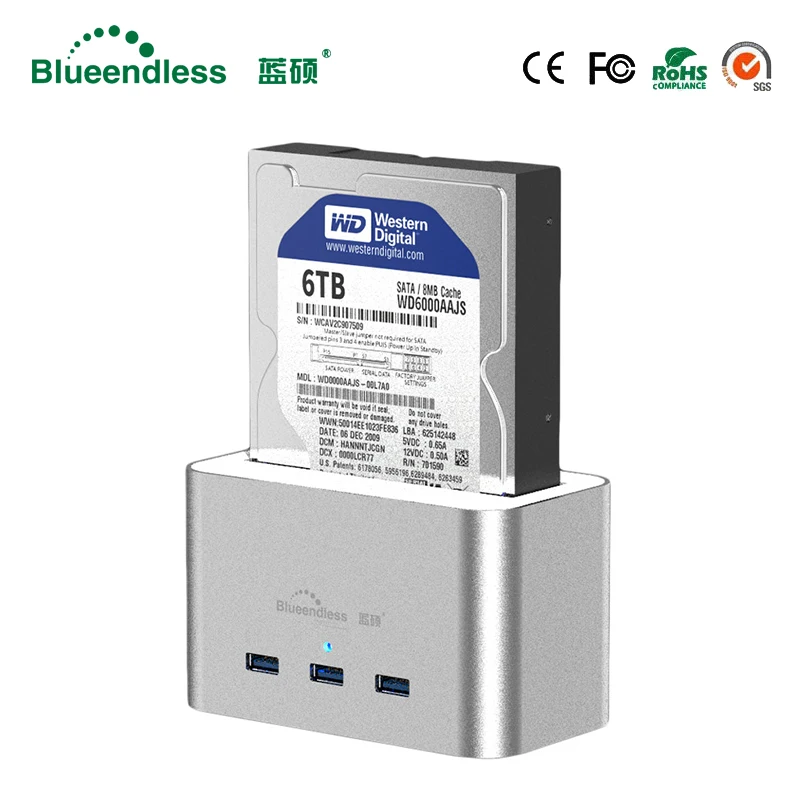Алюминиевая док станция для жесткого диска 2 5/3 5 дюйма передача USB 3 0 на SATA HDD до ТБ