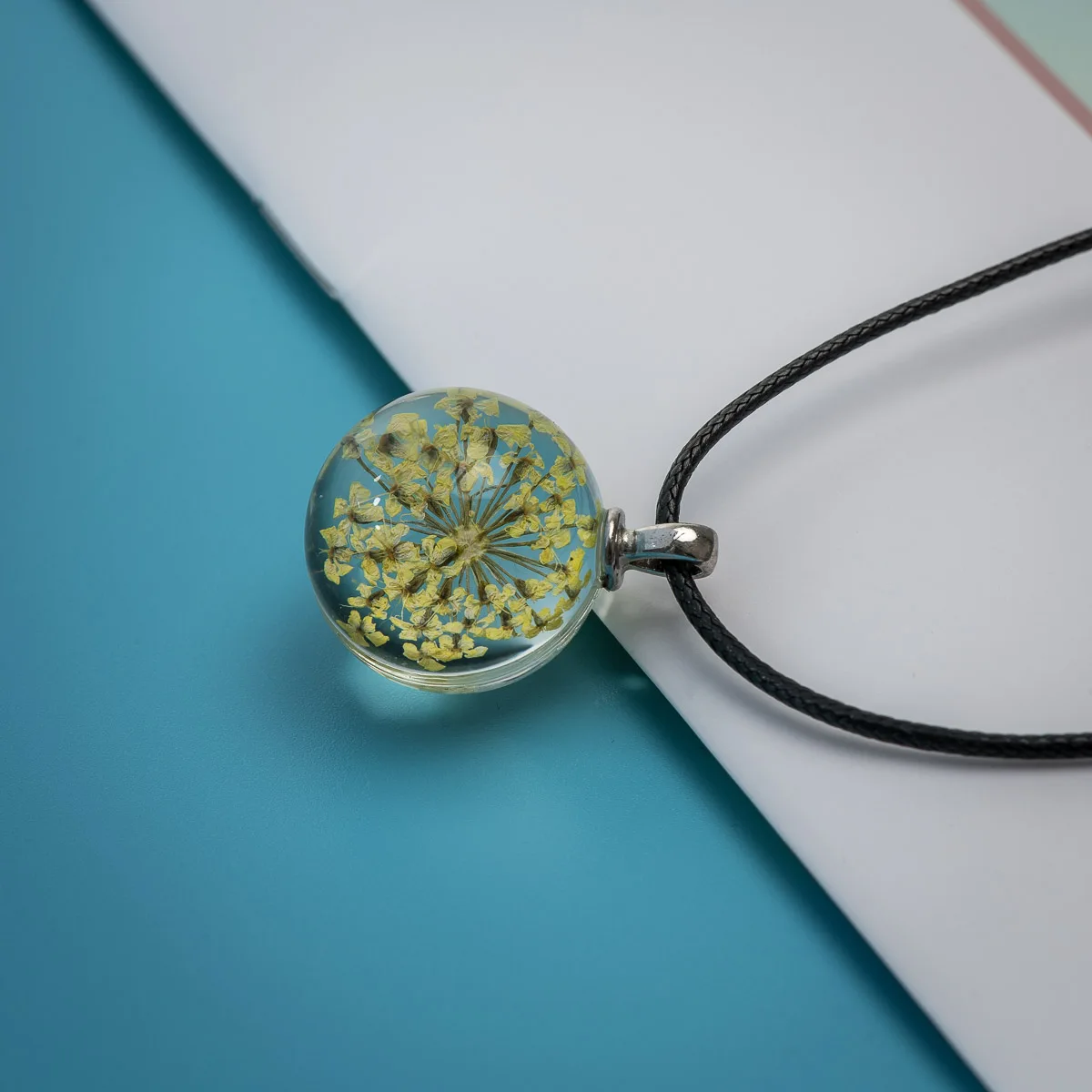 

L Time Gem square Glass Flower Necklace Pendants Charm Artware long Rope Necklaces for women #FY316
