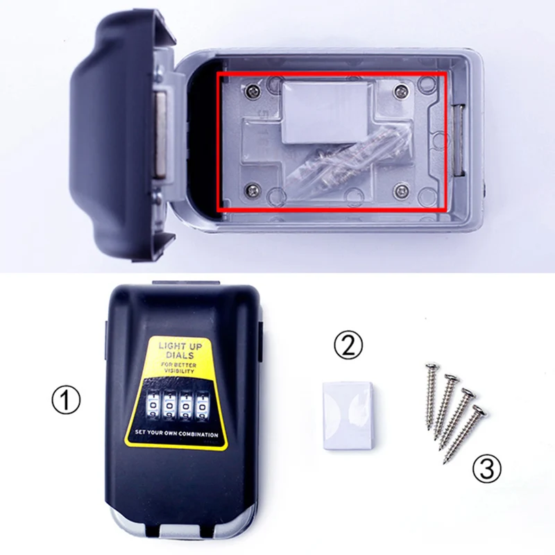 Главный замок, сейф, открытый настенный ящик для хранения ключей, светящийся в темноте замок с паролем, органайзер для безопасности дома и офиса