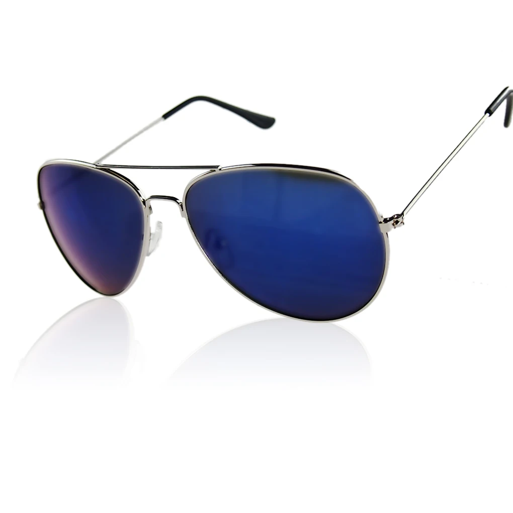 Солнцезащитные очки для женщин и мужчин, металлическая оправа, UV400, светоотражающие линзы - Цвет линз: 19