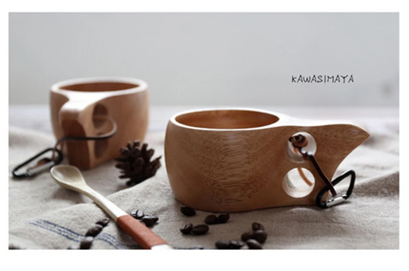 wooden coffee cup