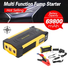 Высокая емкость 69800 мАч Автомобильный аварийный источник питания пусковые устройства аварийного Зарядное устройство усилитель Мощность банк Батарея с светодиодный фонарик