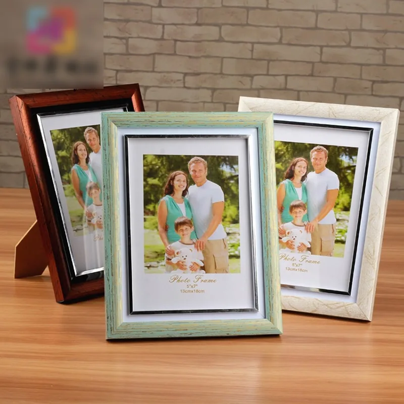 

Vintage Retro Photo Frames for Pictures Famliy Desktop Photo Frame Creative Picture Frame for Home Decoration 8 Size 4 Color