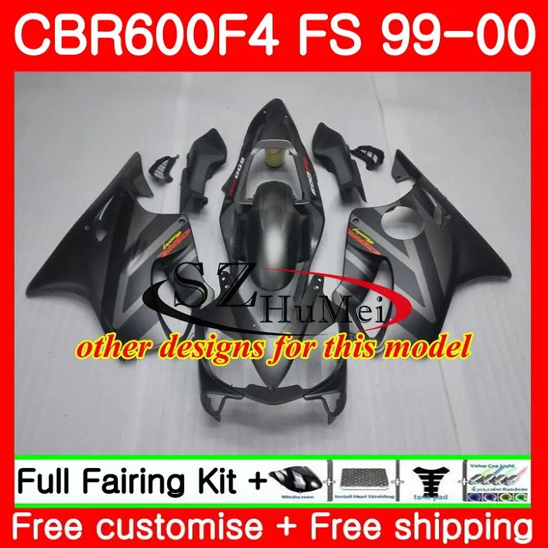Корпусные детали для Honda CBR600F4 CBR 600F4 CBR600 F 4 красным пламенем CBR 600 FS 49SH18 CBR600 F4 99 00 FS CBR 600 F4 1999 2000 обтекатели