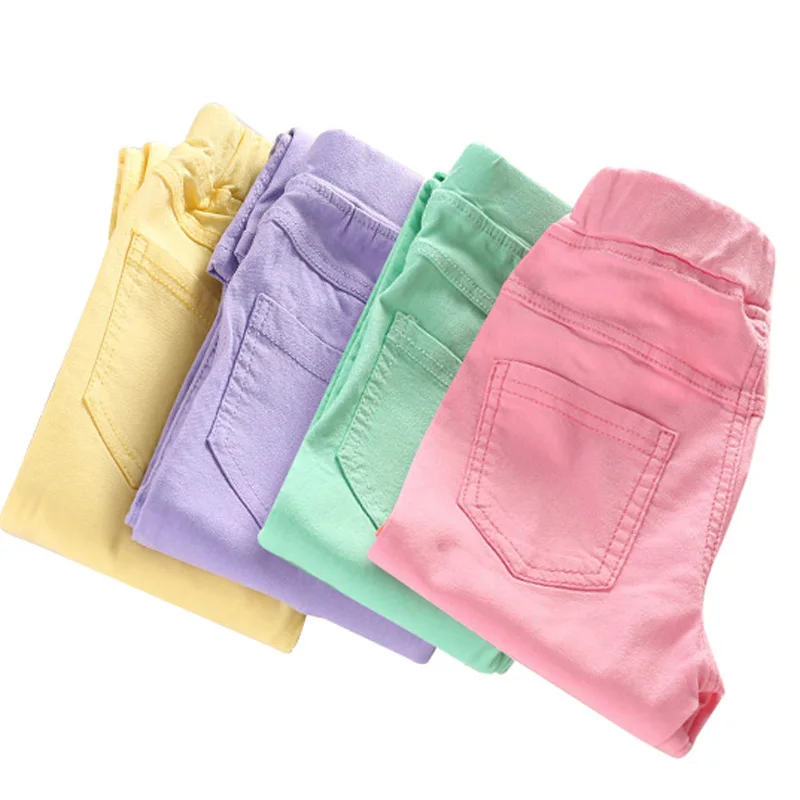 

Girls Leggings 2019 Spring Summer Kids Pants Elastic Tight Pants Children Full Length Pencil Pants for 4 6 8 10 12 14 Years