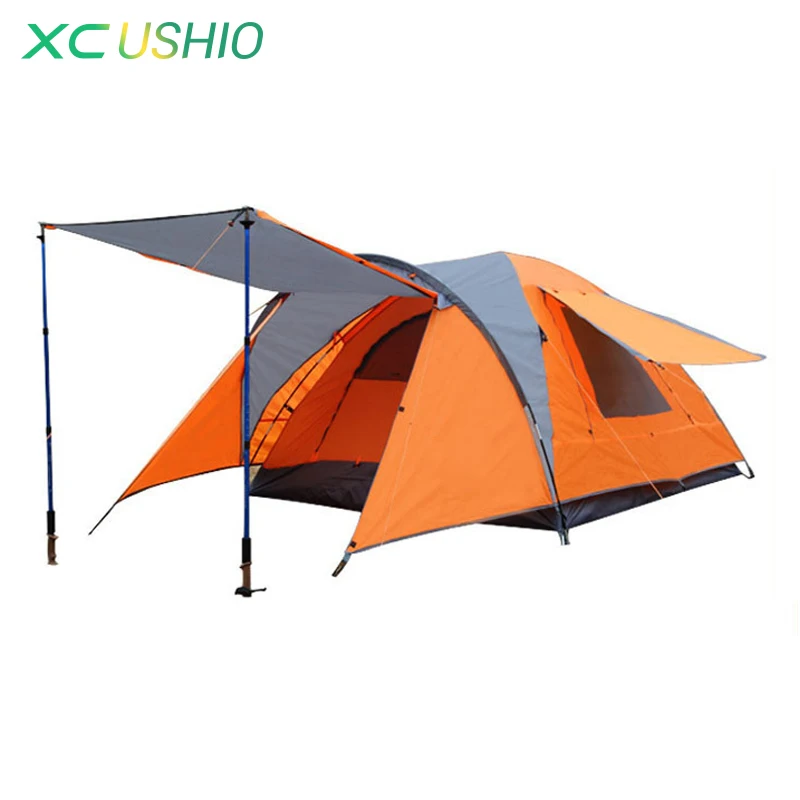 

High Quality 4 Person Large Space Double Layer Outdoor Camping Tent for Hiking Fishing Hunting Adventure Fast Shipping