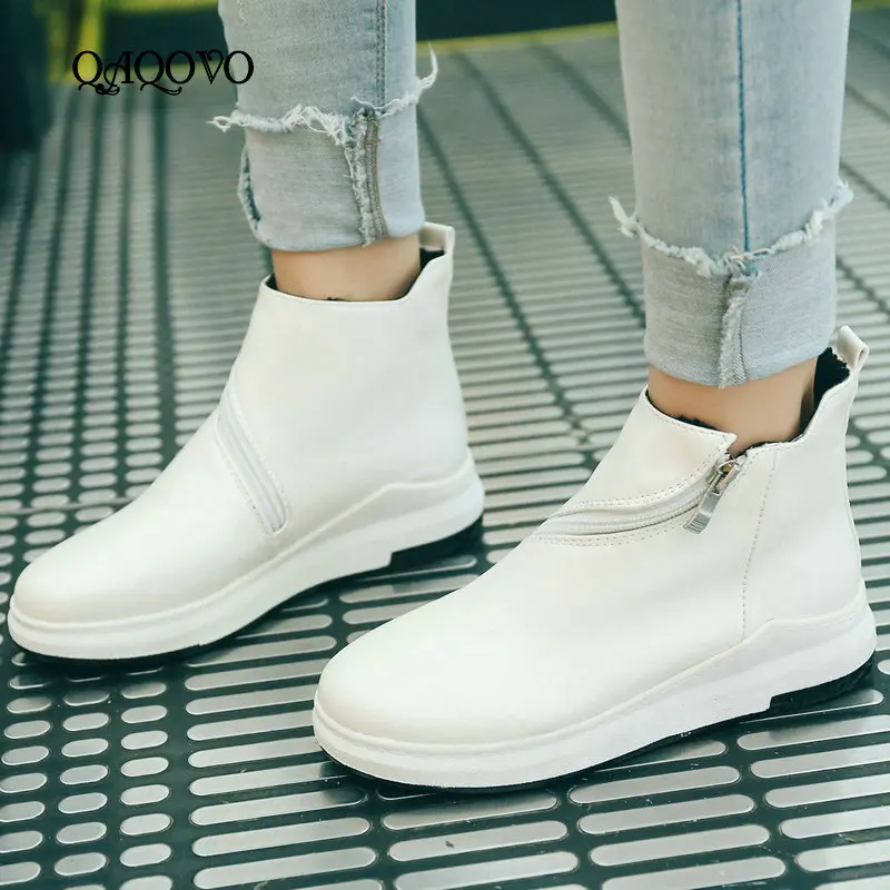 flat heel boots ladies