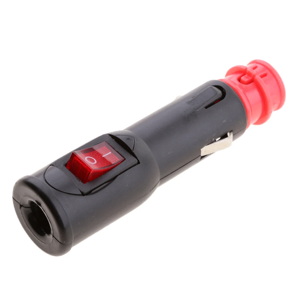 1 Pcs 12V Male Car Cigarette Lighter Socket Plug Motorcycle Socket Power Charger Adapter Connector For 12 Volt Electronic Device