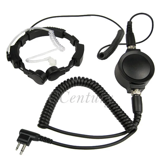 

FBI Heavy Duty Tactical Big PTT Throat Mic Microphone Headset for Motorola Portable Radio EP450 GP300 CP040 CP180 Walkie Talkie