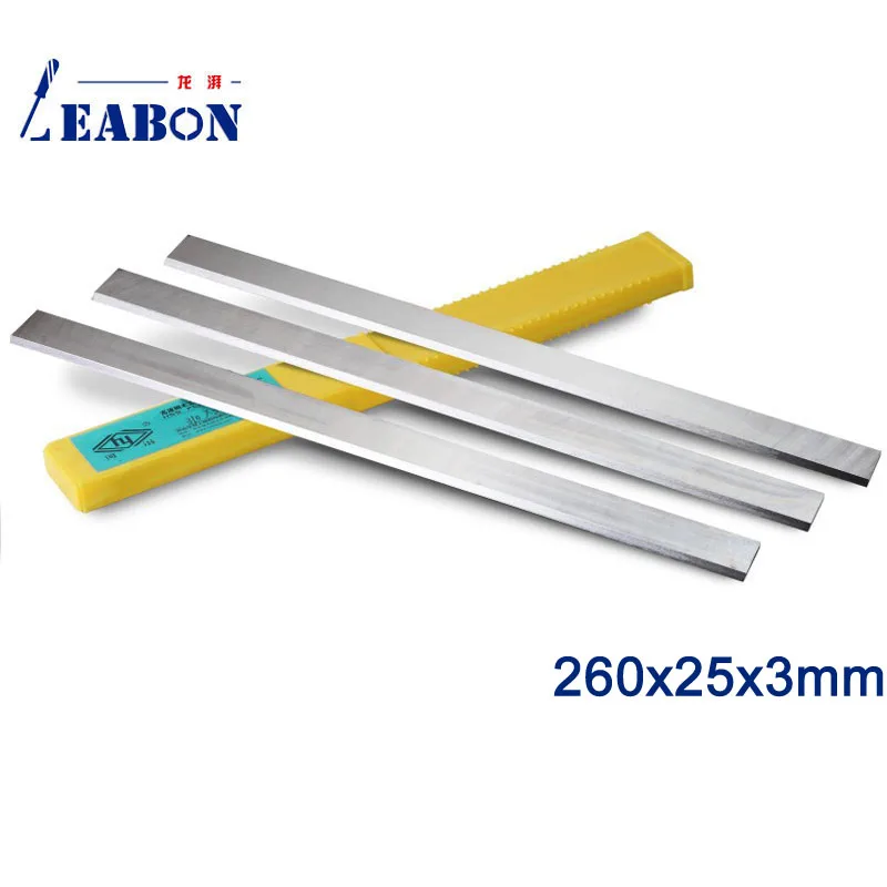 LEABON HSS W6% лезвия для строгальных станков 260x25x3 мм деревообрабатывающий Электроинструмент Аксессуары для Толщина строгального станка(A01006013