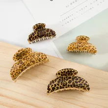 Горячая распродажа Женские Акриловые Модные леопардовые заколки для волос женские когти шпилька аксессуары 2 размера